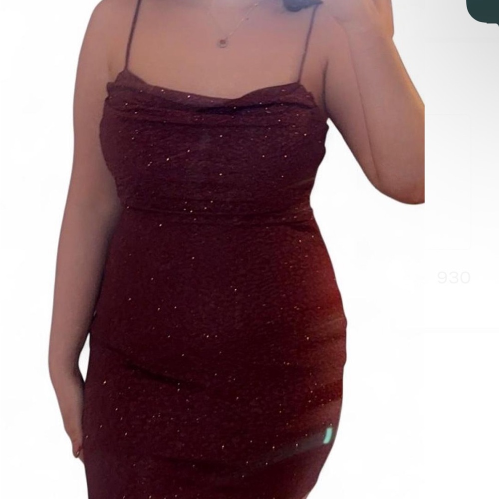 Windsor Glittering Wine Mini Dress